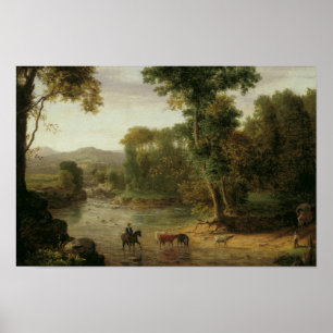 Póster George Inness - Cruzando el Ford
