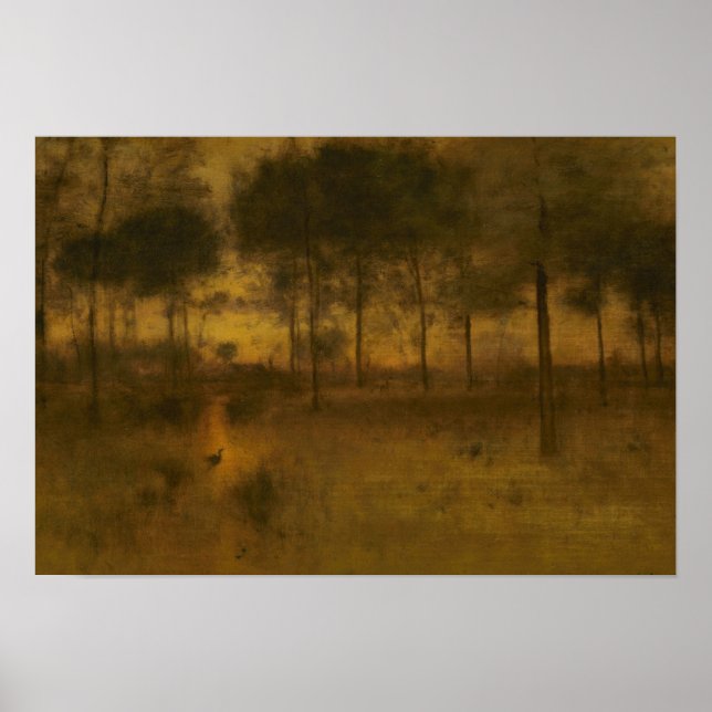 Póster George Inness - El hogar de la garza (Frente)