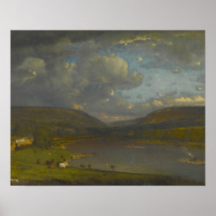 Póster George Inness - En el río Delaware