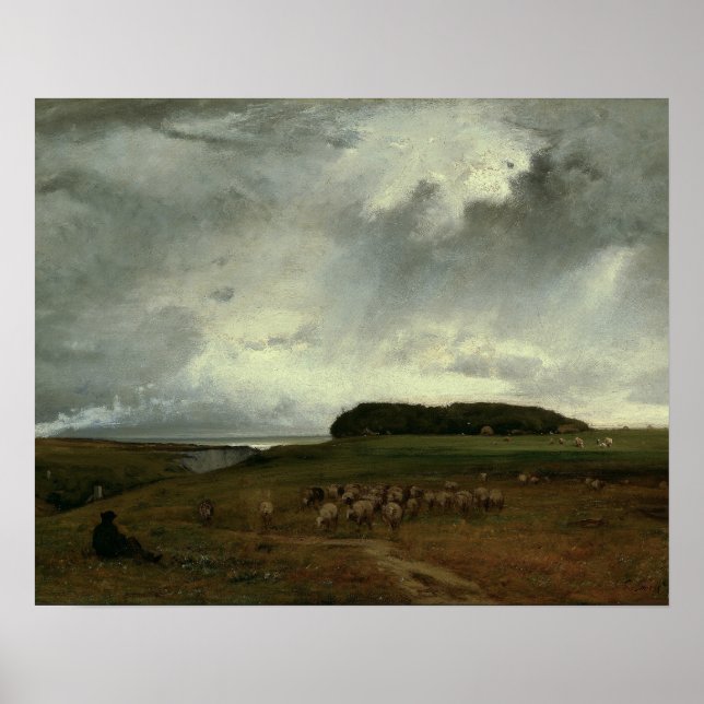 Póster George Inness - La tormenta (Frente)