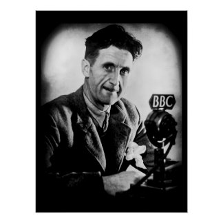 Póster George Orwell en la BBC