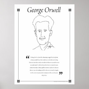 Póster George Orwell, Poster de citas por escrito