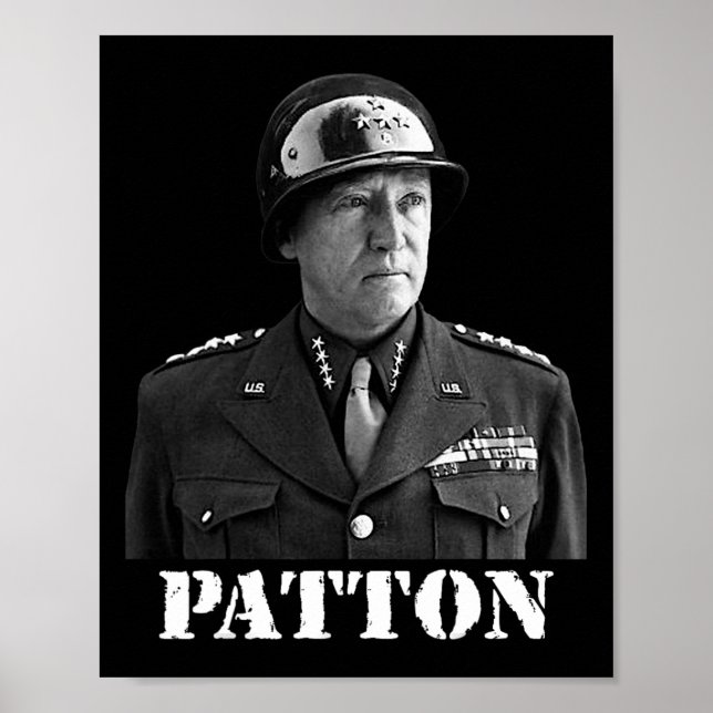 Póster George Patton en la Segunda Guerra Mundial Índice  (Frente)