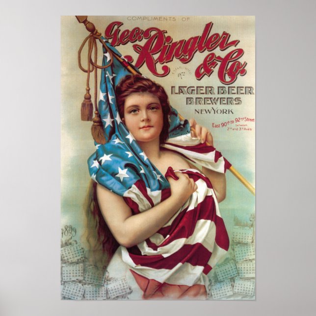 Póster George Ringler & CO. Poster de cerveza (Frente)
