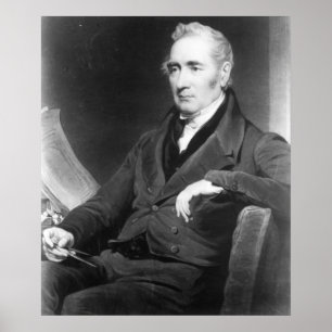 Póster George Stephenson, grabado por Charles Turner