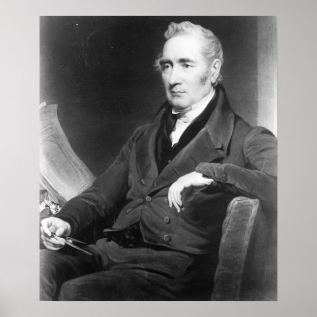Póster George Stephenson, grabado por Charles Turner (Frente)