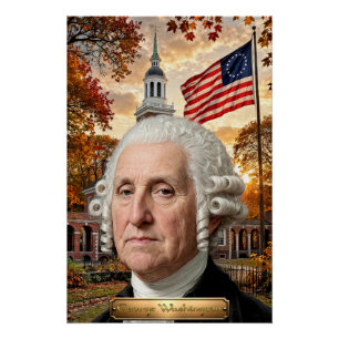Póster George Washington: 1er Presidente de EE. UU.