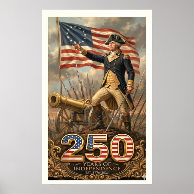Póster George Washington: 250 Years of Independence Comme (Frente)