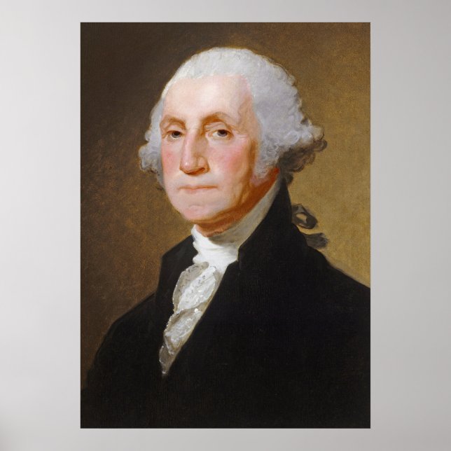 Póster George Washington, c.1821 (aceite sobre lienzo) (Frente)