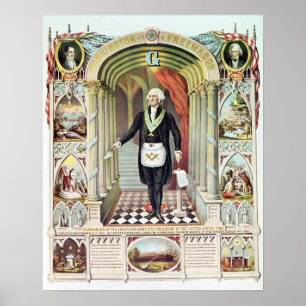 Póster George Washington como Freemason