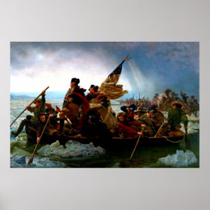 Póster George Washington crossing the Delaware River 1851