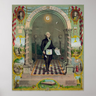 Póster George Washington, el albañil