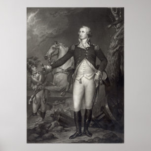 Póster George Washington en el poster Trenton/print