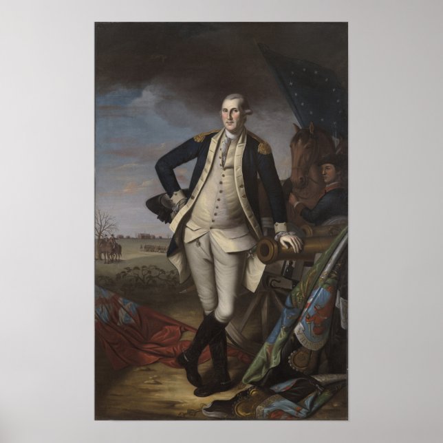 Póster George Washington en la batalla de Princeton, 1781 (Frente)