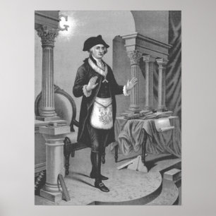 Póster George Washington en Regelia masónico 2