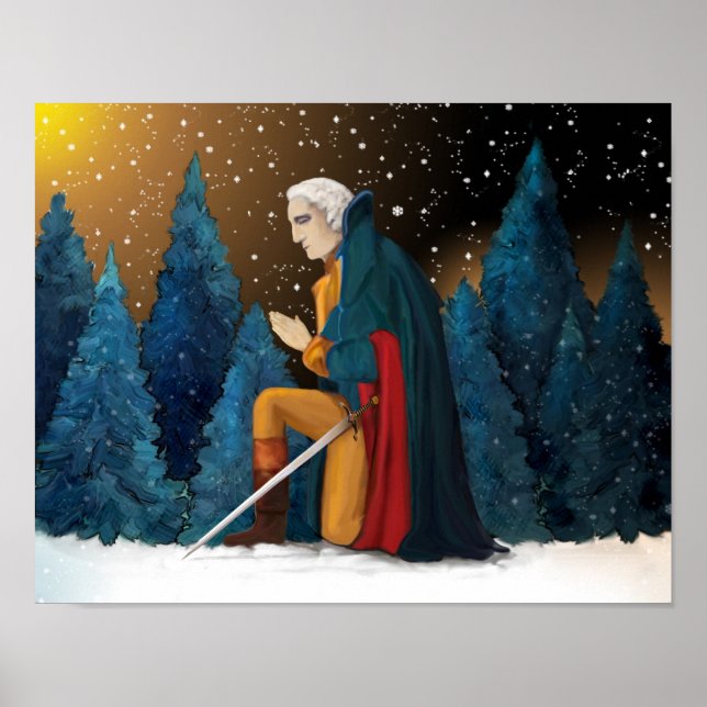 Póster George Washington en Valley Forge Praying (Frente)