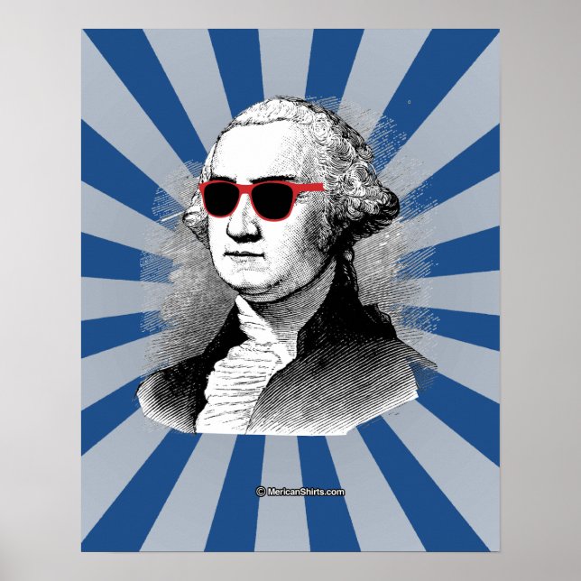 Póster George Washington Fiesta Glasses (Frente)