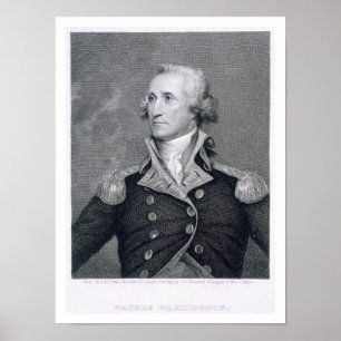 Póster George Washington, grabado por Asher Brown Durand