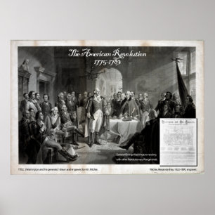 Póster George Washington, guerra revolucionaria