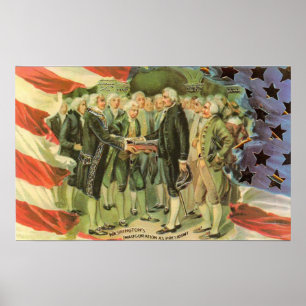 Póster George Washington Inauguration Vintage Poster