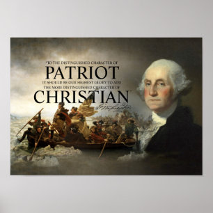 Póster George Washington, patriota cristiano