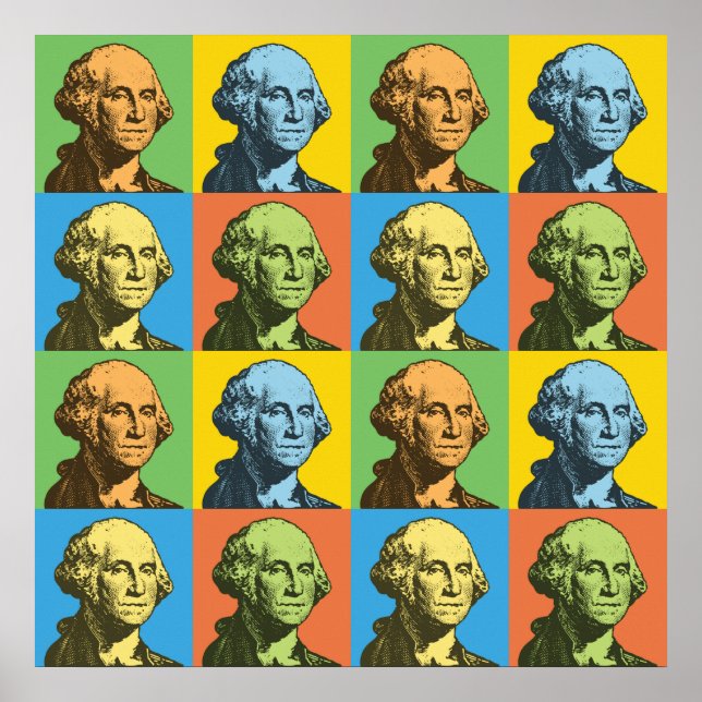 Póster George Washington Pop-Art (Frente)