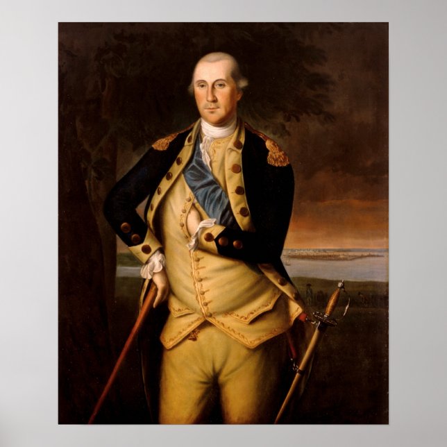 Póster George Washington por Charles Wilson Peale (Frente)