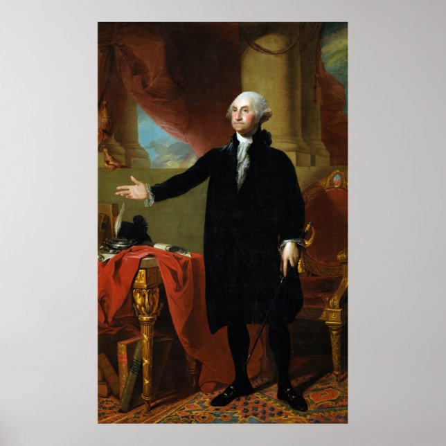 Póster George Washington por Gilbert Stuart (Frente)
