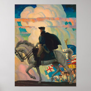 Póster George Washington por Newell Convers Wyeth