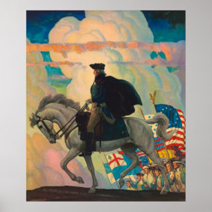 Póster George Washington por Newell Convers Wyeth