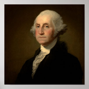 Póster George Washington Primer presidente norteamericano