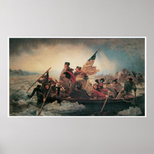 Póster George Washington que cruza el Delaware