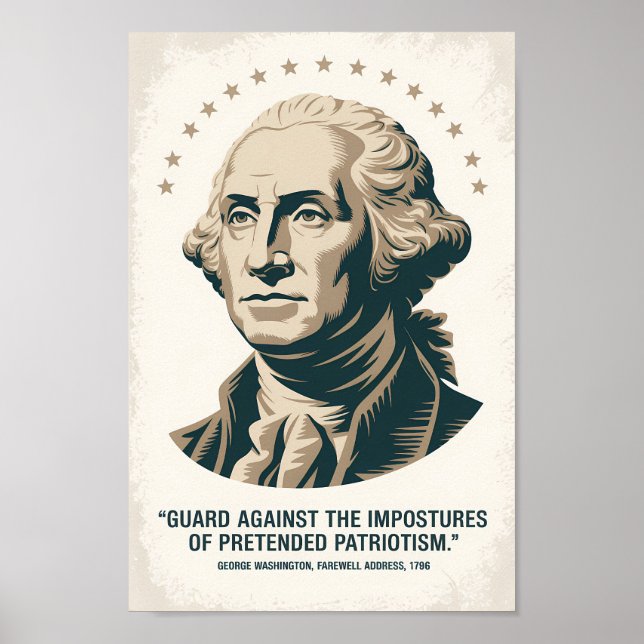 Póster George Washington Quote American President Art (Frente)