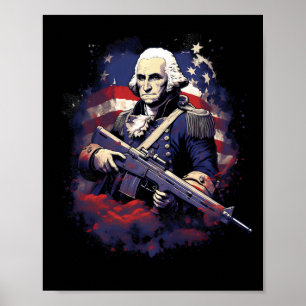 Póster George Washington Sobre La Independencia Del 4 De