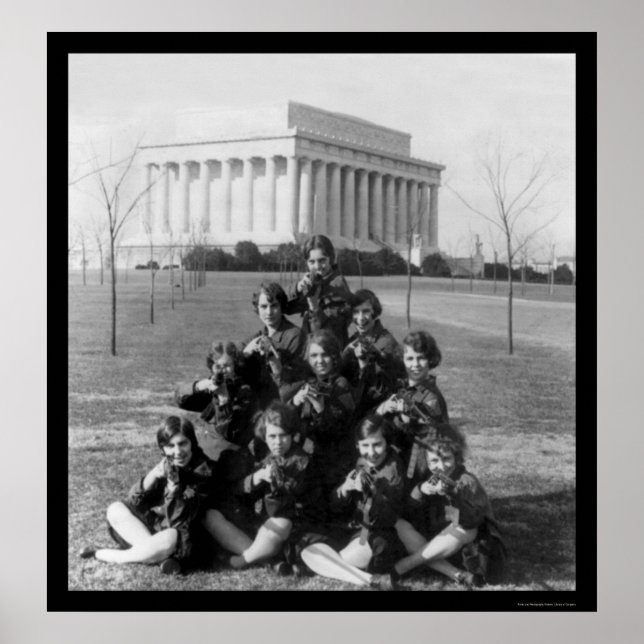 Póster George Washington University Girls Rifle Team 1927 (Frente)