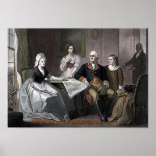 Póster George Washington Y Su Familia