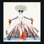 Póster Georges Barbier Art Deco Fashion Poster<br><div class="desc">Poster Art Deco. Ilustracion Art Decó de 1921. El artista francés Georges Barbier fue uno de los más famosos ilustradores de arte deco de los años 20, y pasó la mayor parte de su carrera ilustrando a señoras elegantes y parejas románticas. Este trabajo representa a una joven bonito con un...</div>