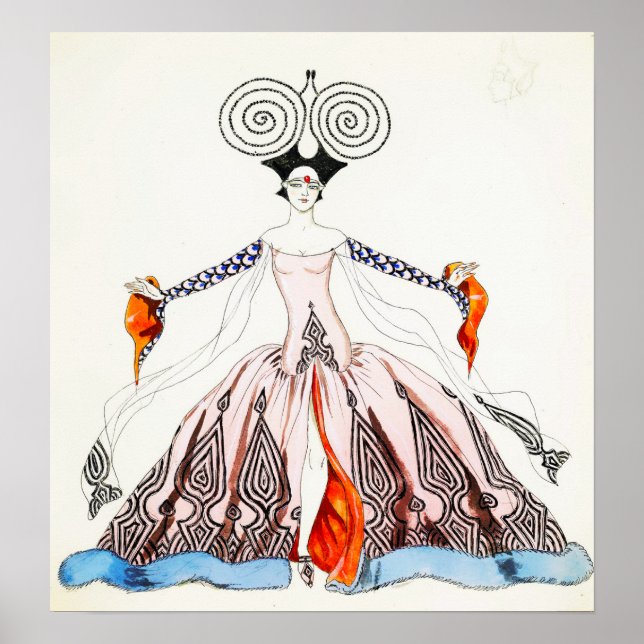 Póster Georges Barbier Art Deco Fashion Poster (Frente)