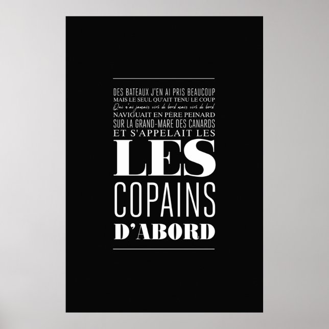 Póster Georges Brassens - Les copains d'abord  (Frente)