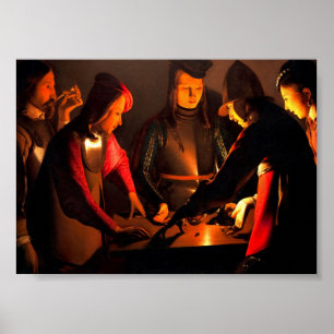 Póster Georges de la Tour - Los jugadores de dados