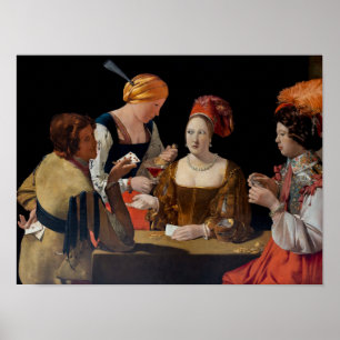 Póster Georges de la Tour - Trampa con el As de Diamantes