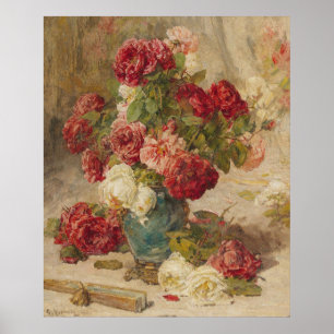 Póster Georges Jeannin - Una vida tranquila con Rosas en