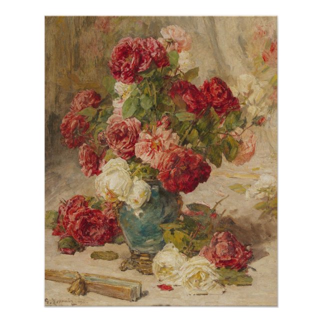 Póster Georges Jeannin - Una vida tranquila con Rosas en  (Anverso)