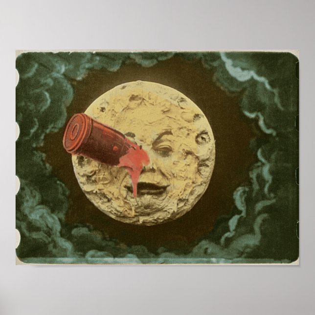 Póster Georges Méliès - Le Voyage dans la lune - 1902 (Frente)