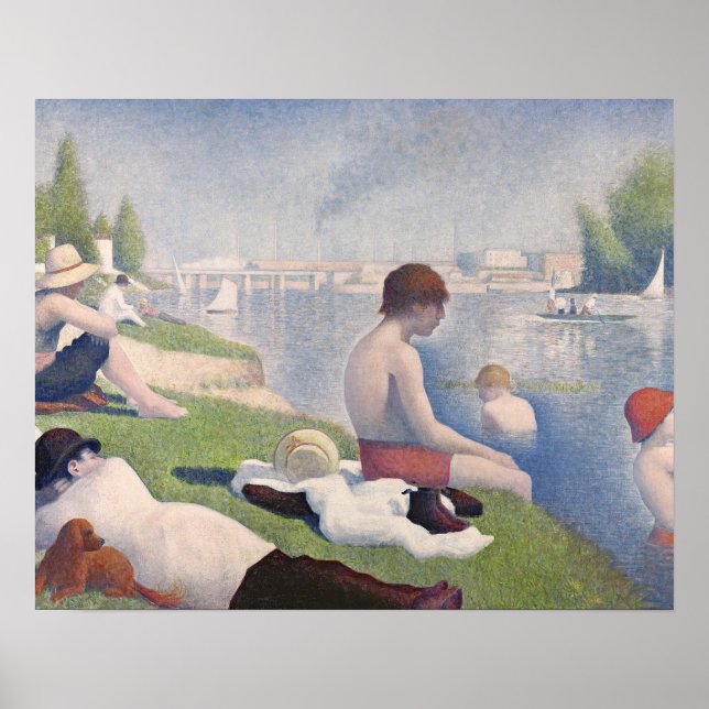 Póster Georges Pierre Seurat | Baños en Asni � res, 1884 (Frente)