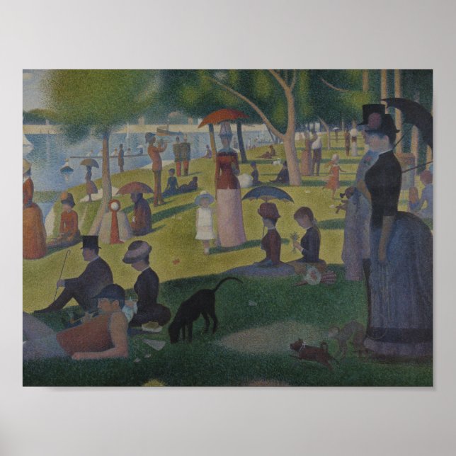 Póster Georges Seurat - Domingo en La Grande Jatte (Frente)