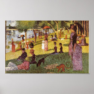 Póster Georges Seurat - Domingo por la tarde en la isla