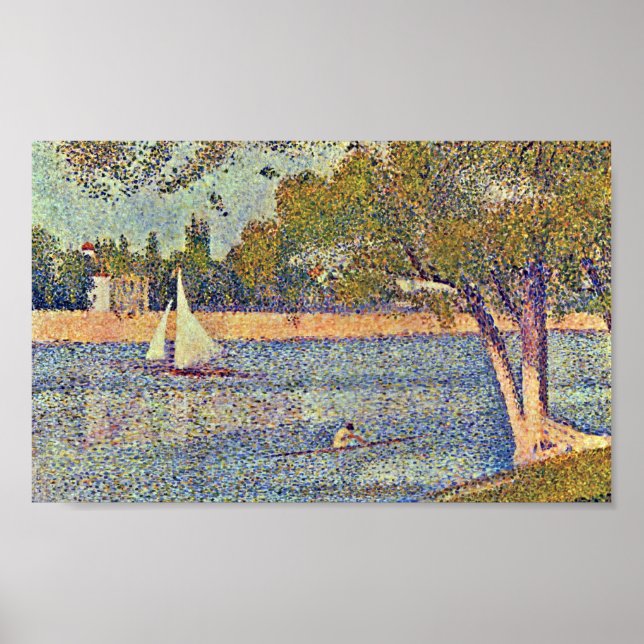 Póster Georges Seurat - El Sena en Courbevoie Georges Se (Frente)