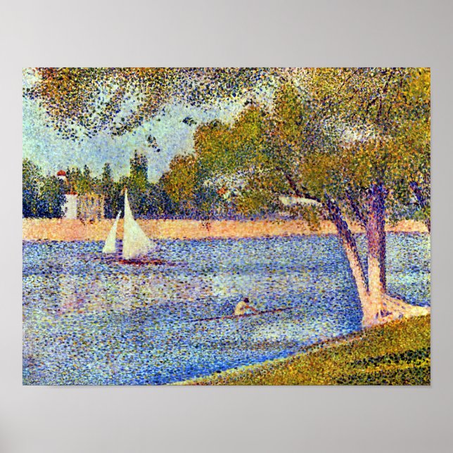Póster Georges Seurat El Sena y la Grande Jatte (Frente)