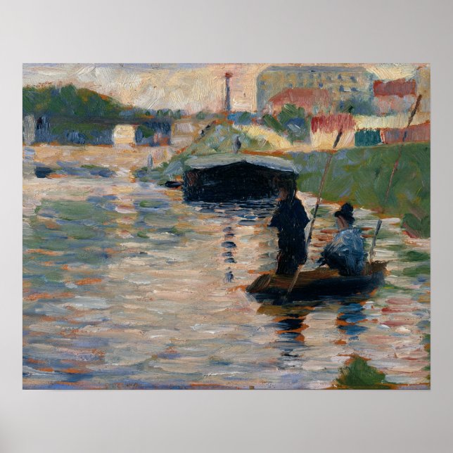 Póster Georges Seurat - Vista del Sena (Frente)